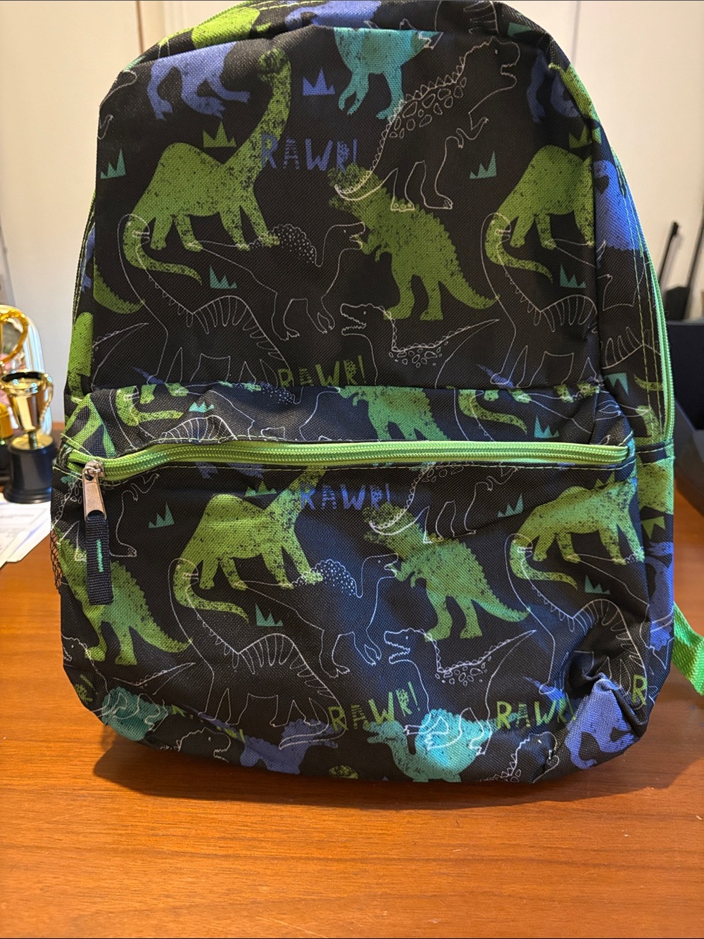 Dinosaur Designs Kids Backpack in Green & Blue